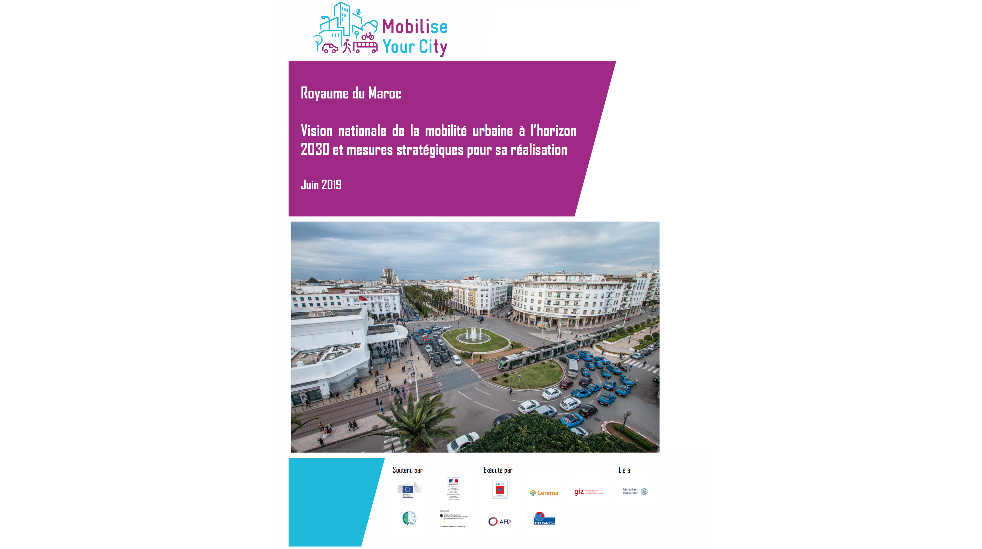 Page de garde du Rapport Vision de la Mobilité urbaine au Maroc