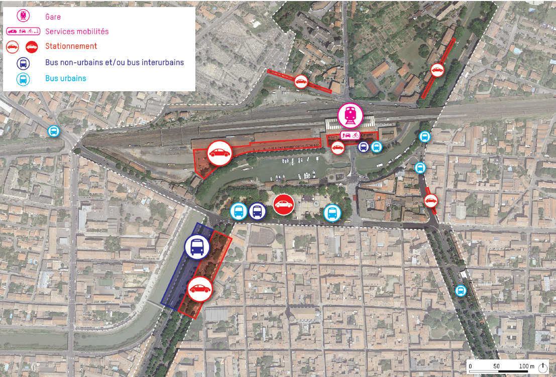 Etude de programmation et d’aménagement d’un pôle d’échange multimodal en gare de Carcassonne