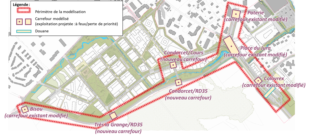 Modélisation dynamique de l&#039;extension du tramway genevois sur la commune de Ferney-Voltaire