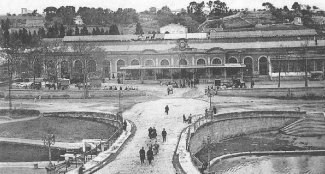 Vue historique de la gare de Carcassonne