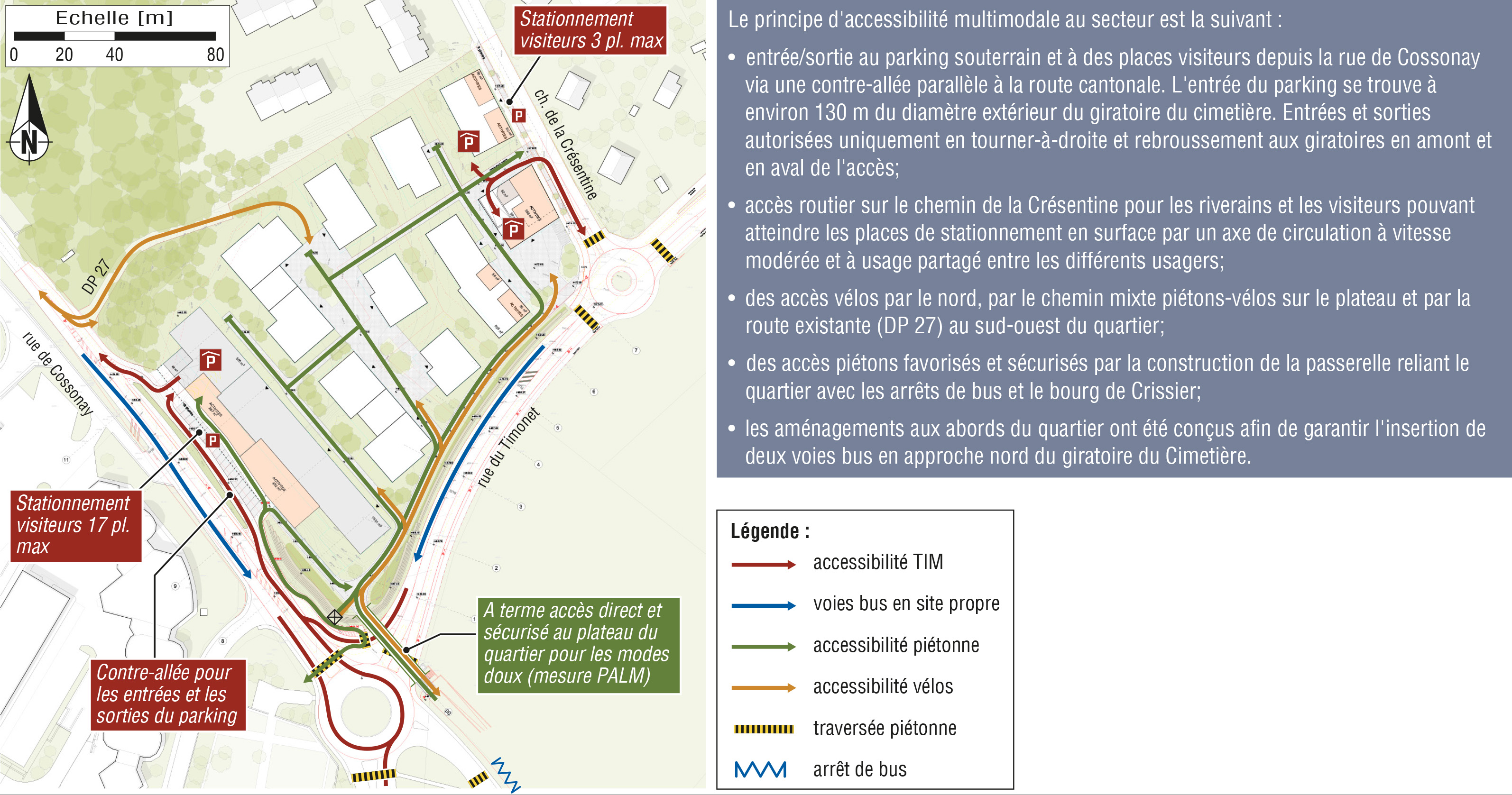 Projet routier rue du Timonet et rue de Cossonay – Accessibilité au PQ &quot;Les Uttins&quot;