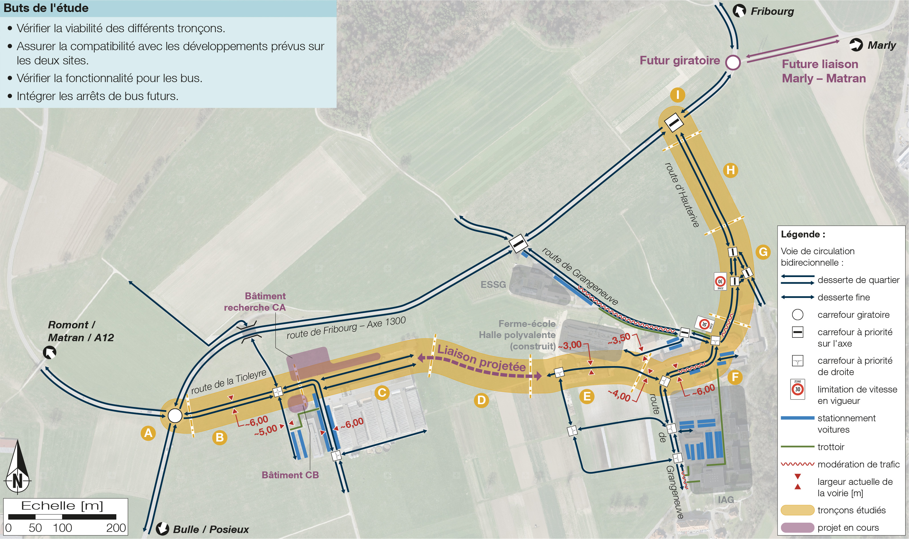 Axe 1350 – Grangeneuve, Agroscope – Réaménagement de la nouvelle route cantonale