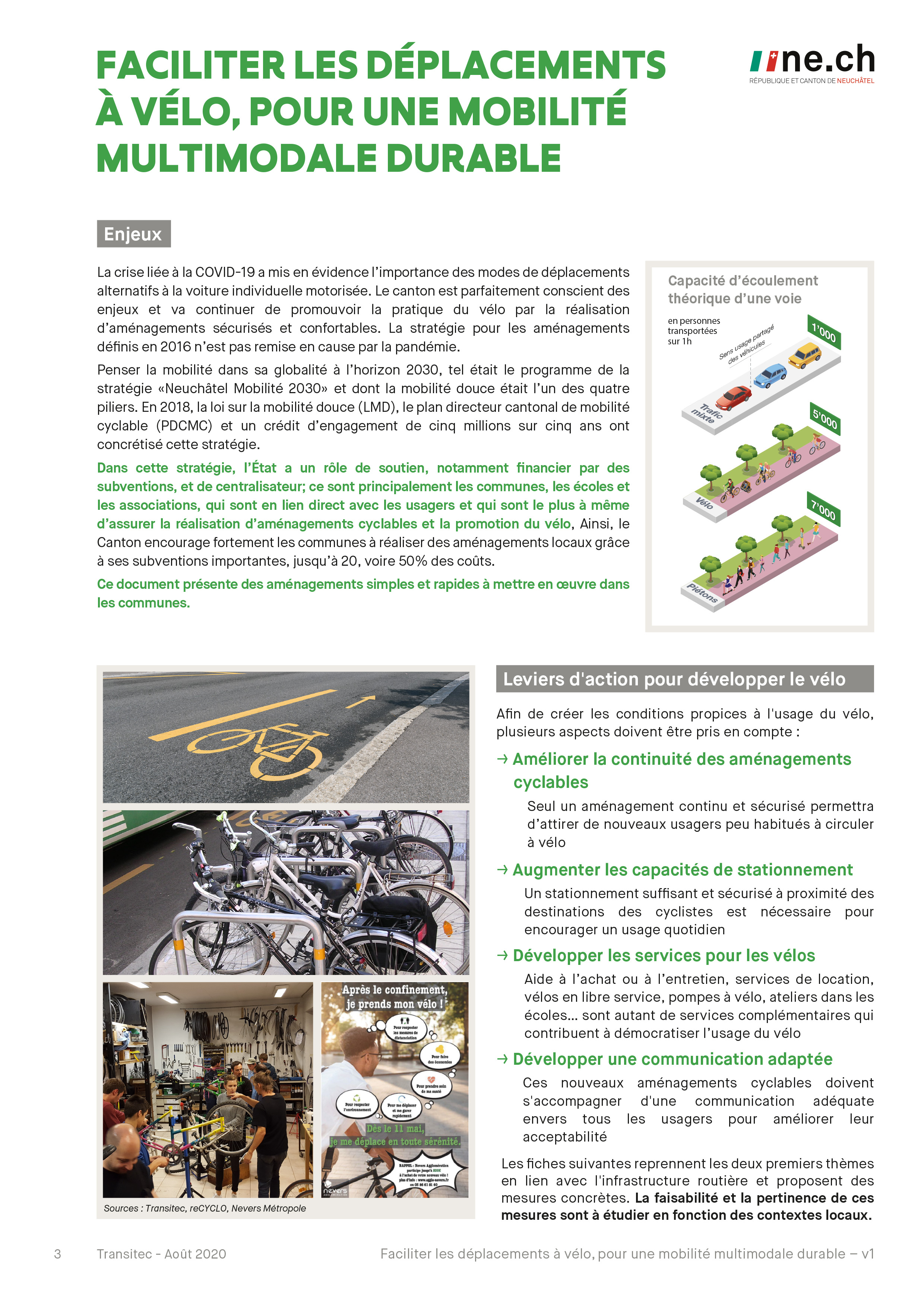 Réalisation d’un guide pour des aménagements cyclables réalisables rapidement