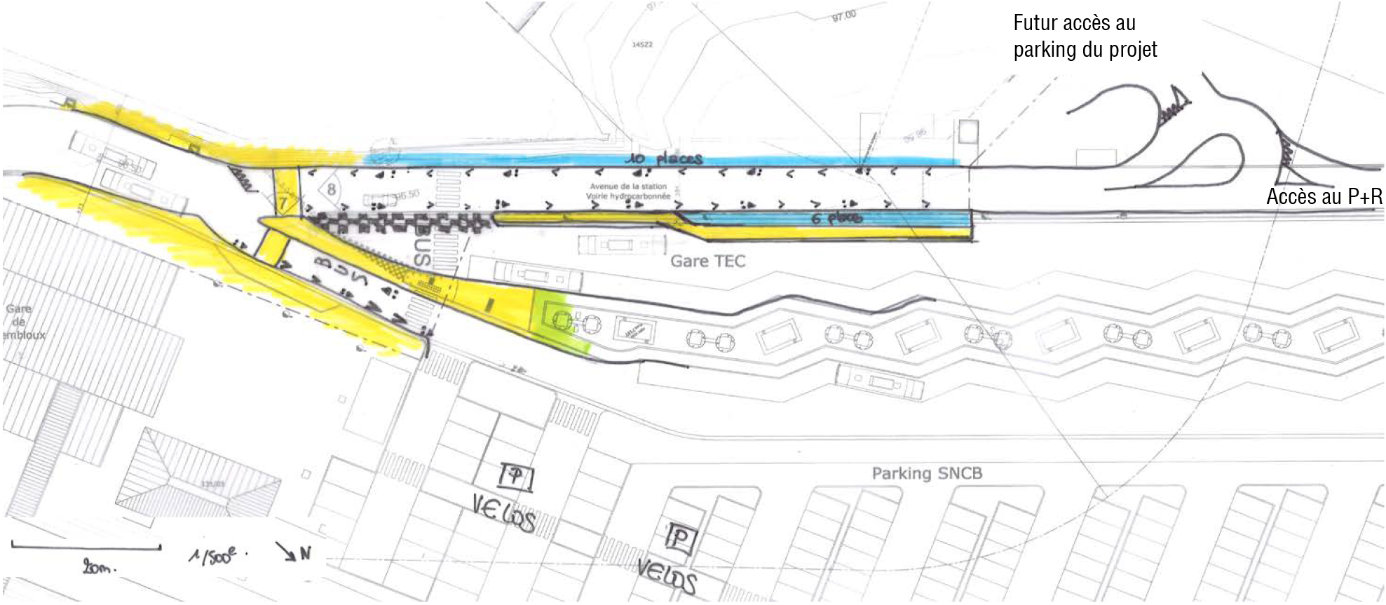 Proposition de simplification de l'aménagement arrière de la gare