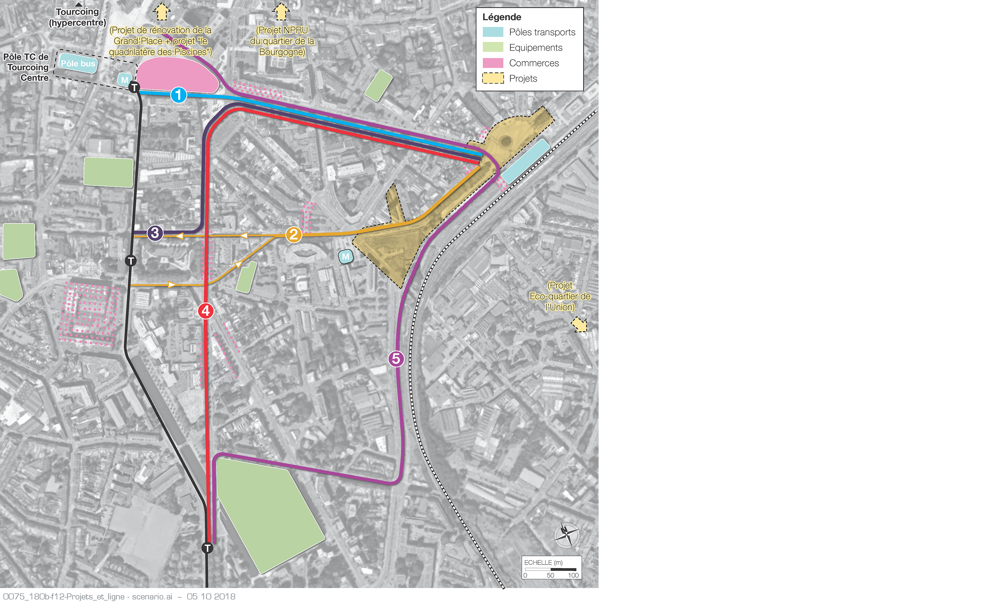 Etude de faisabilité pour le prolongement de la ligne tramway Lille - Tourcoing jusqu’à la gare de Tourcoing