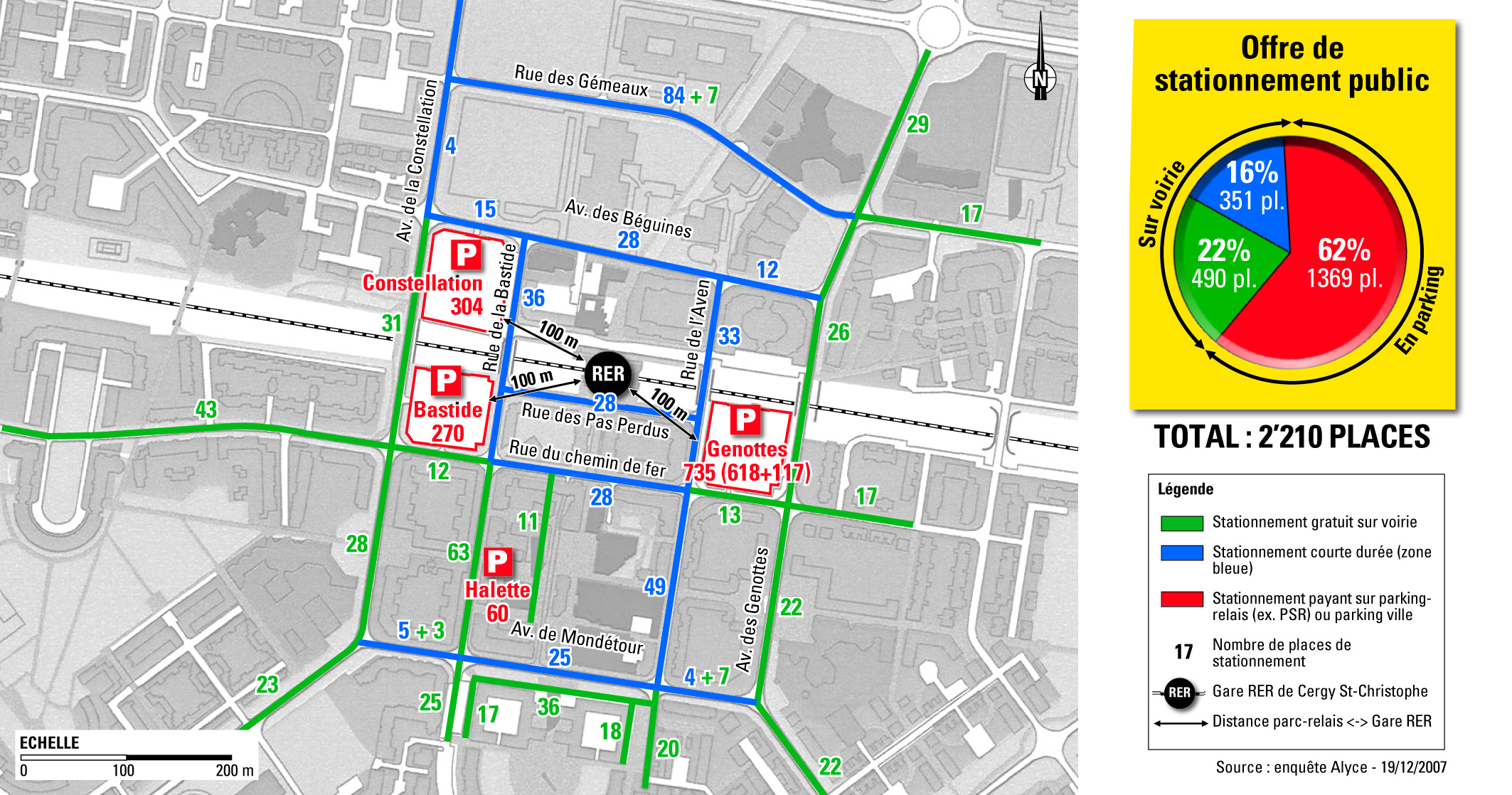 Etude de stationnement dans le cadre du projet de ville Axe Majeur-Horloge (Zac Cergy Puiseux)