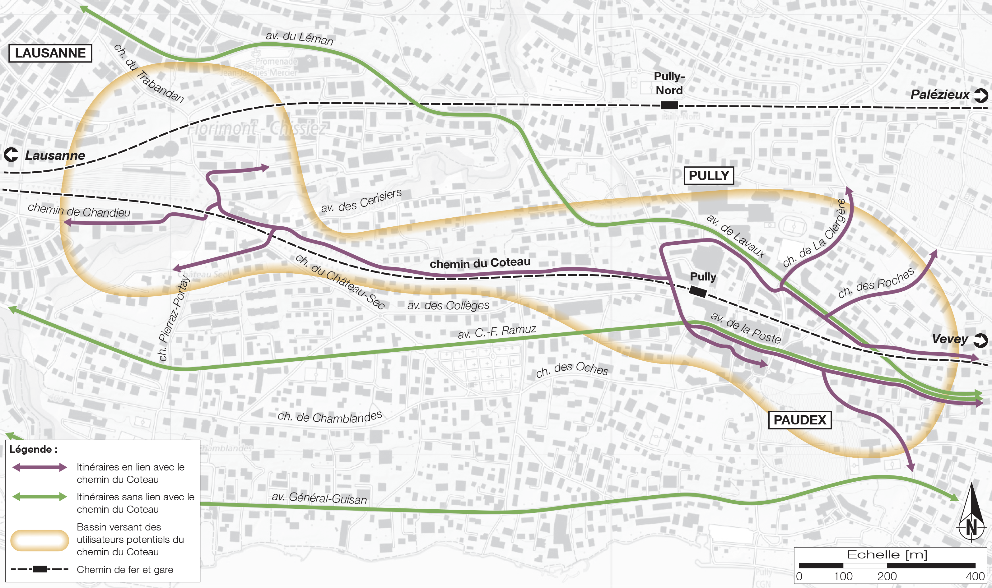 Chemin du Coteau – Evaluation de l&#039;opportunité d&#039;un itinéraire piétons / vélos