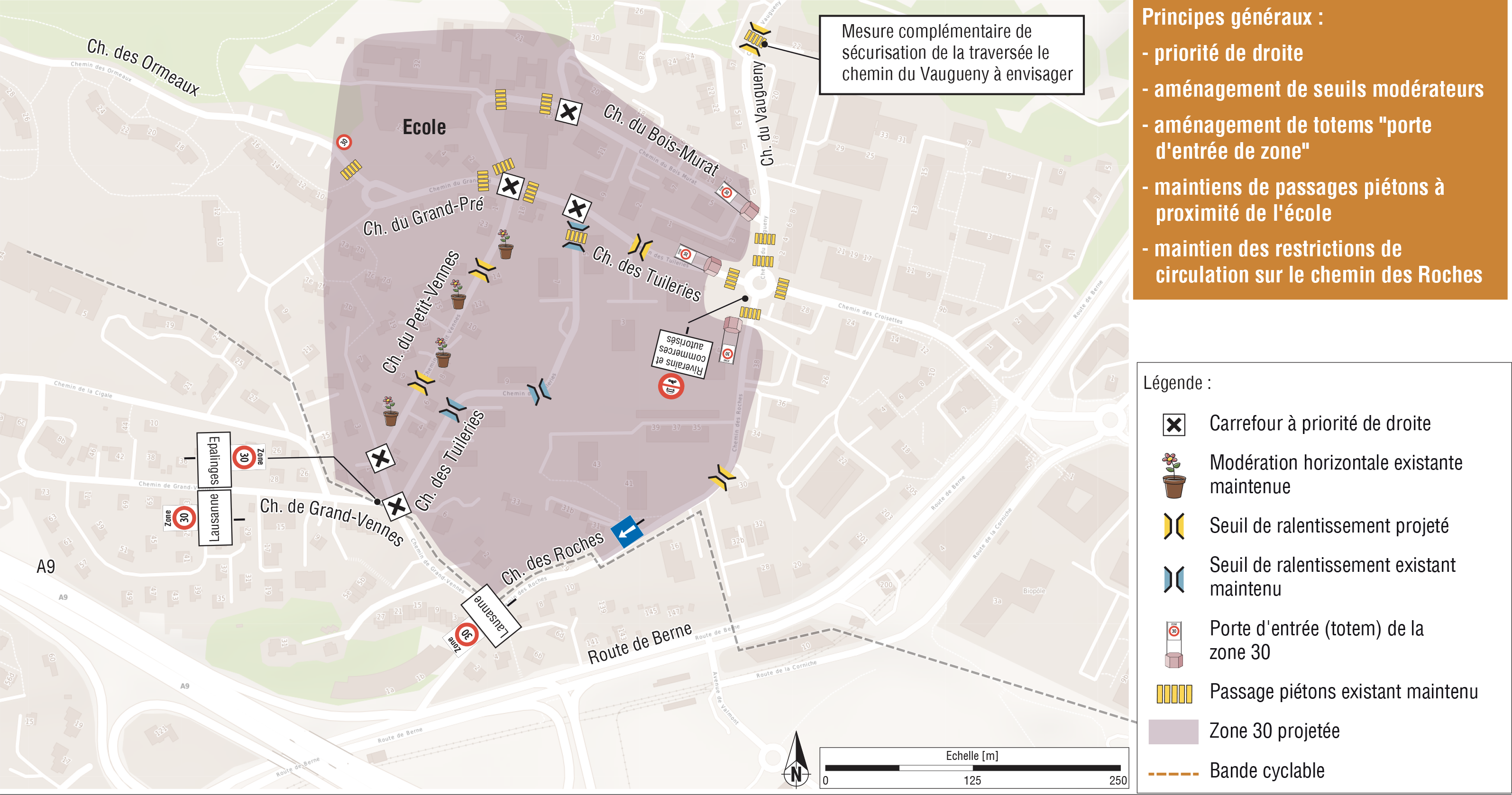 Mise en œuvre de deux zones 30 dans les quartiers de l&#039;Eglise et des Tuileries