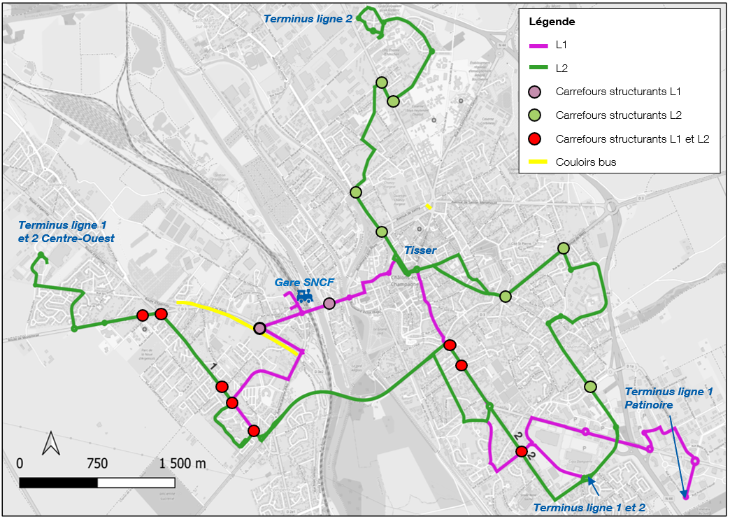 Lignes de TC à prioriser aux feux