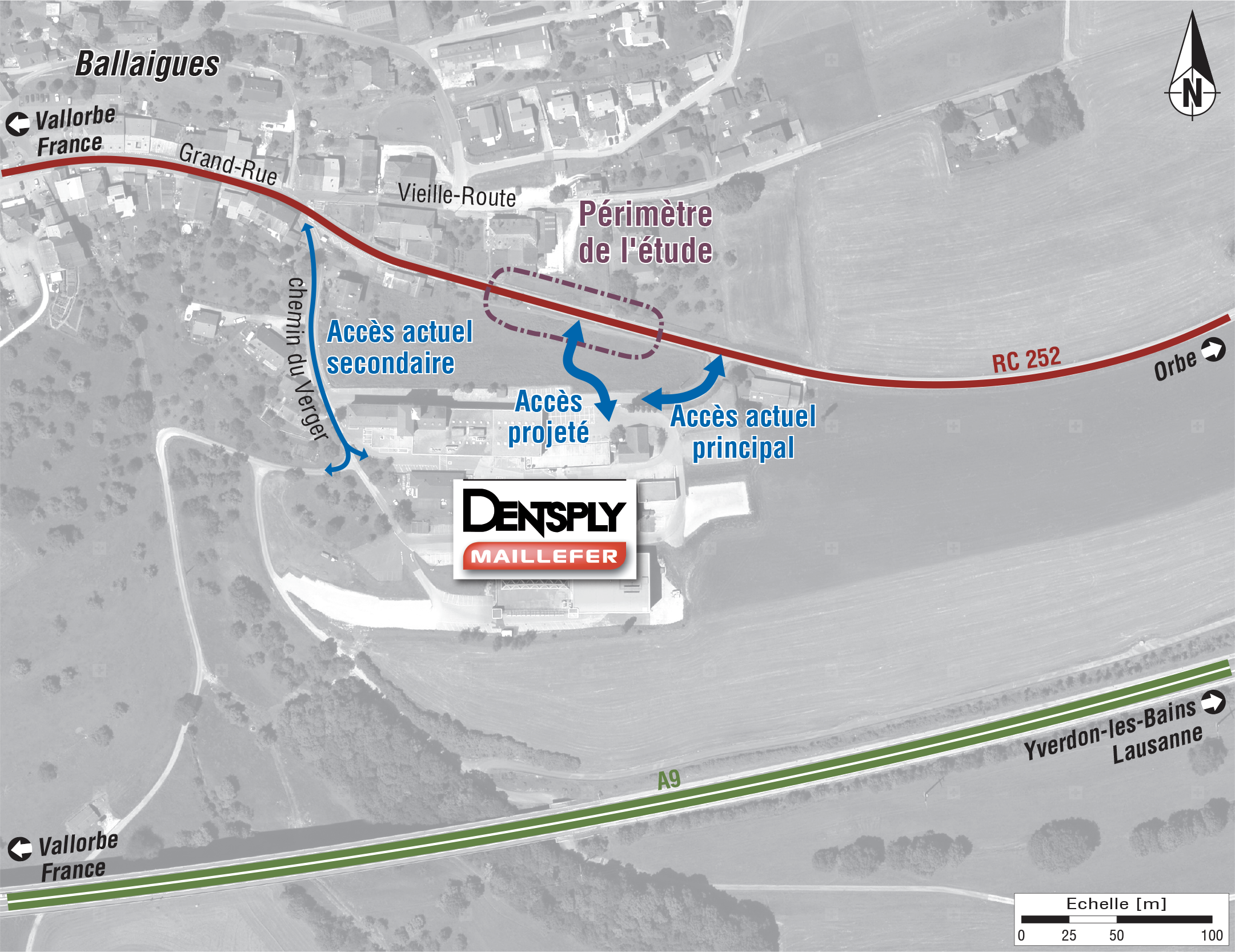 Carrefour d&#039;accès au site Dentsply-Maillefer – Etude de circulation