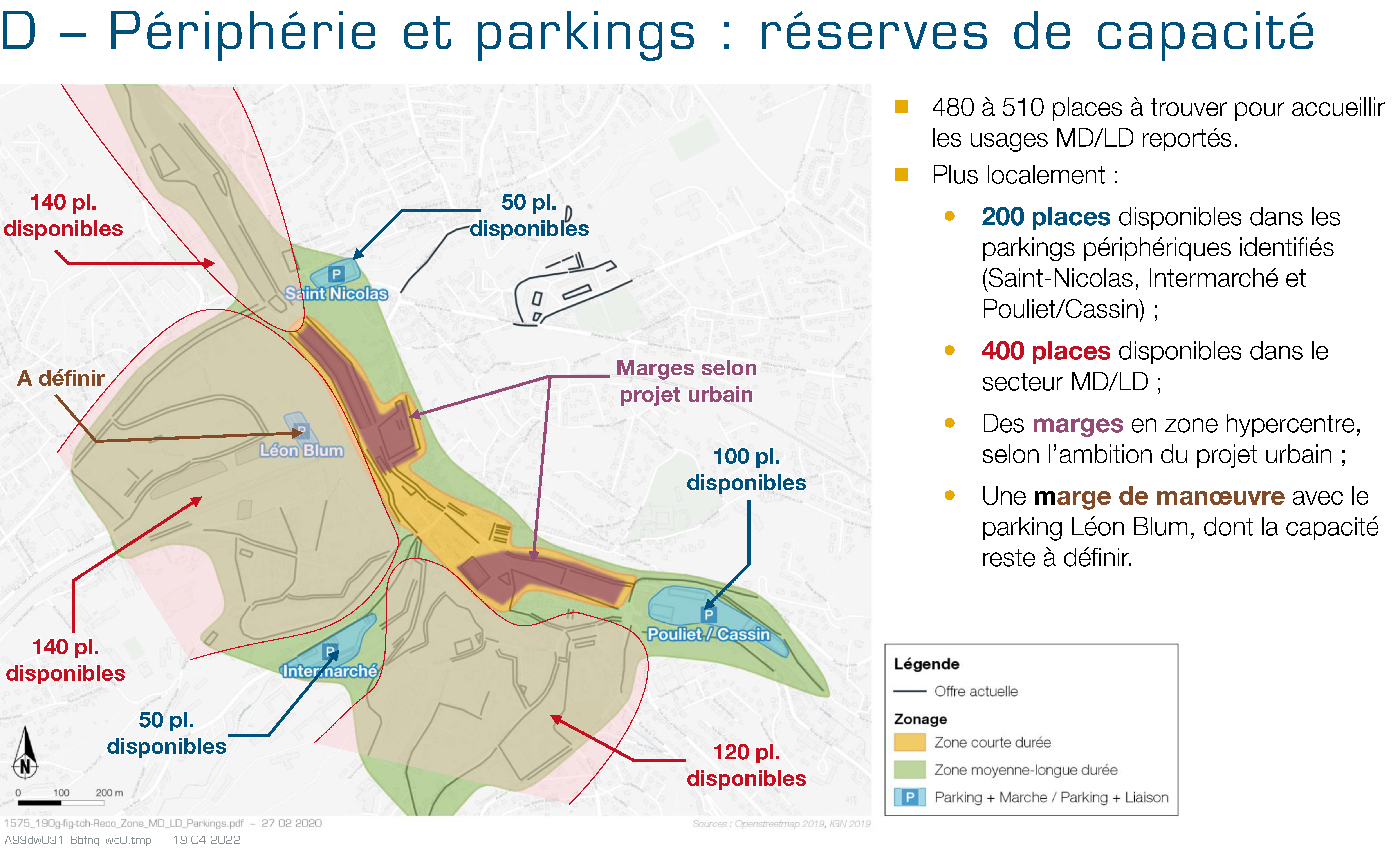 Identification des réserves de capacité dans les parkings périphériques du centre-ville