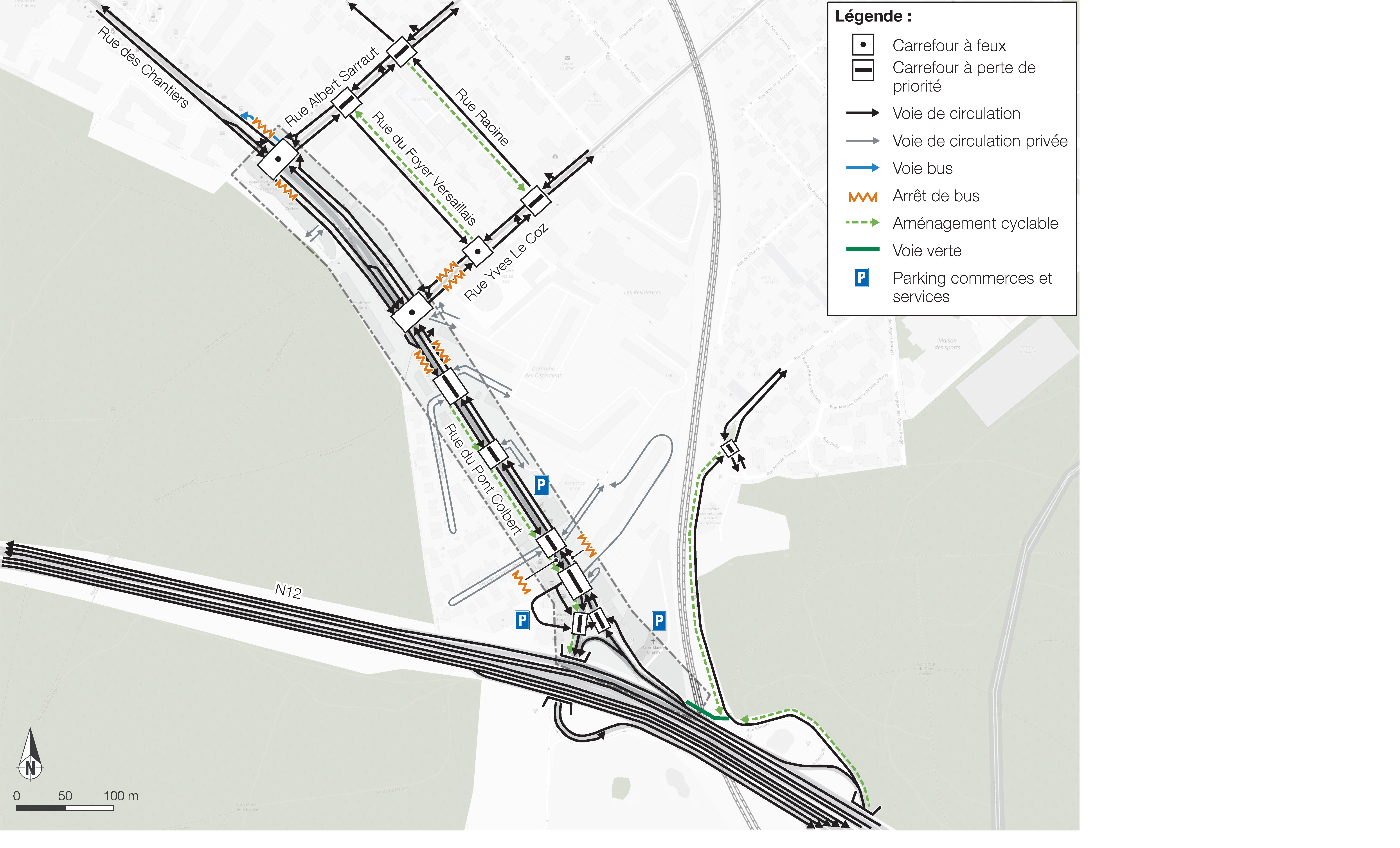 Accord-cadre d’études de faisabilité technique et financière d’aménagements de voirie – Etude de faisabilité pour l’aménagement cyclable de la rue du Pont Colbert à Versailles