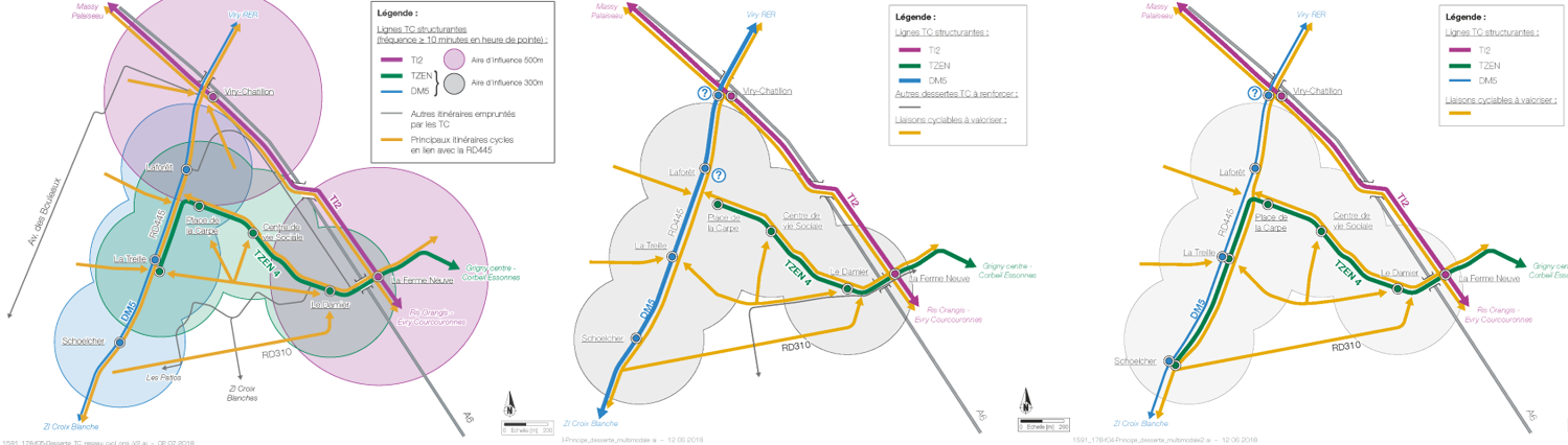 Etude urbaine de requalification de l&#039;axe RD445 à Viry-Châtillon (91)