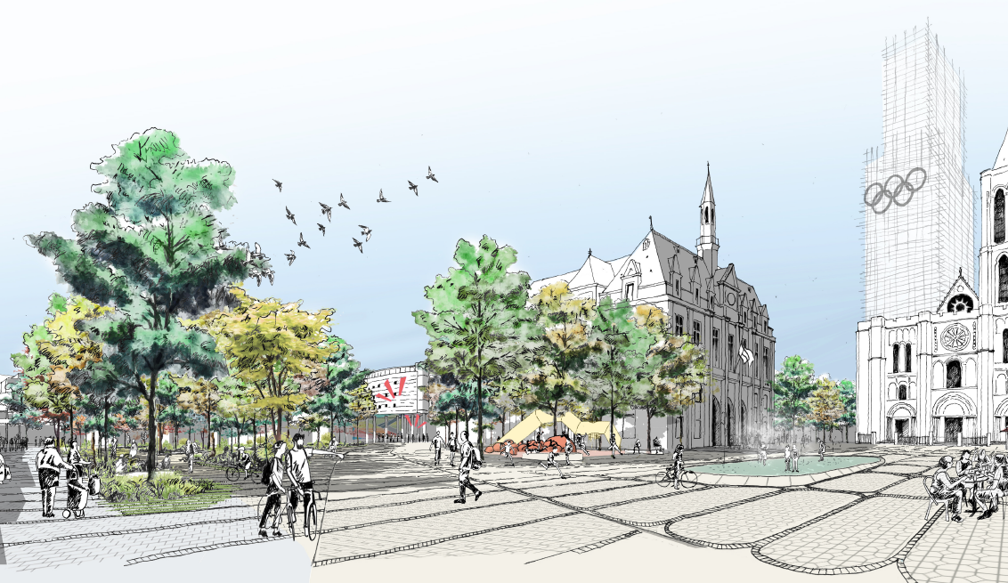 Maîtrise d’œuvre pour l’aménagement des espaces publics du NPNRU Centre-ville Basilique à Saint-Denis