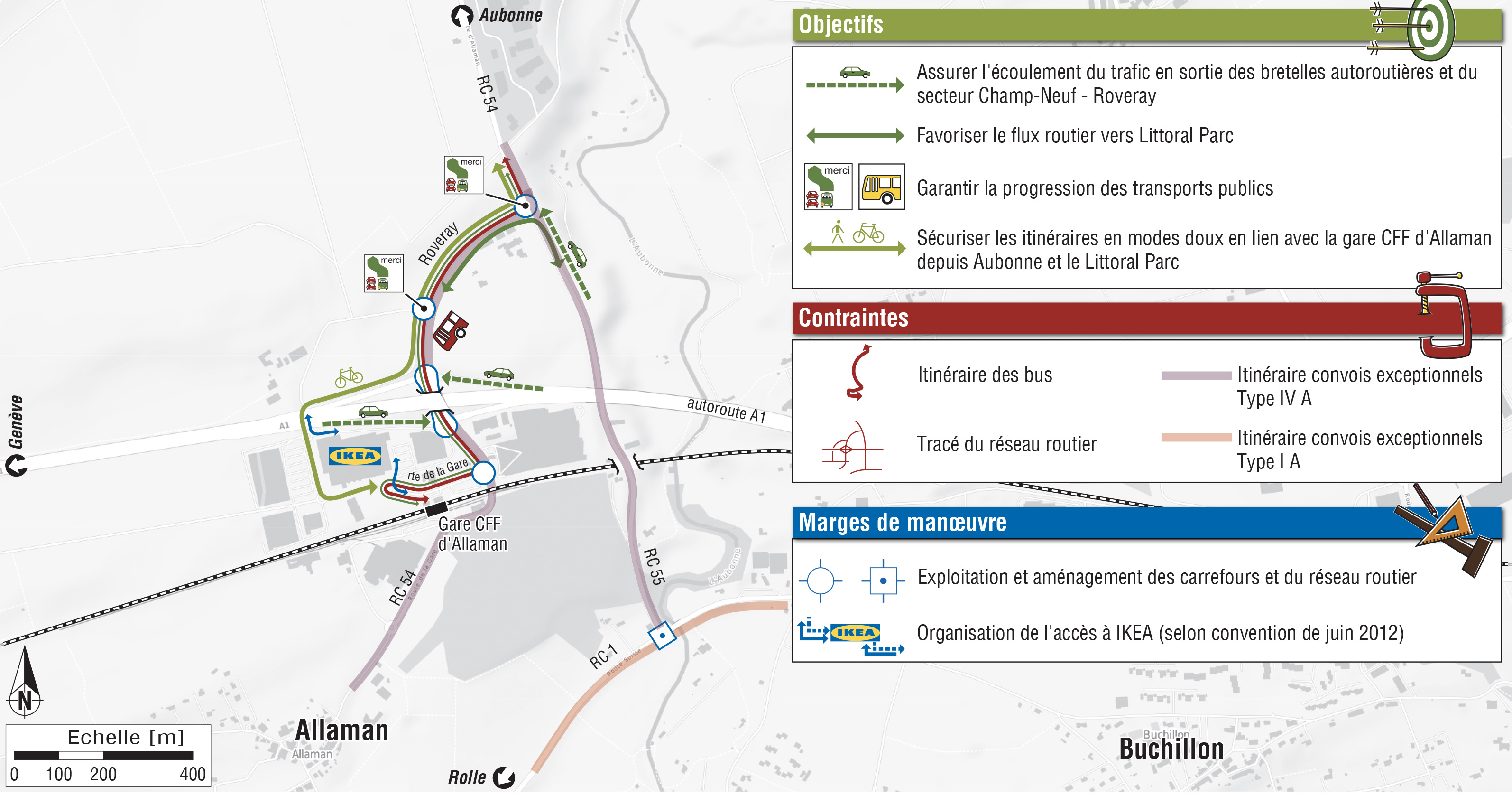 Jonction autoroutière d&#039;Aubonne – Etude d&#039;aménagement du raccordement autoroutier au réseau cantonal