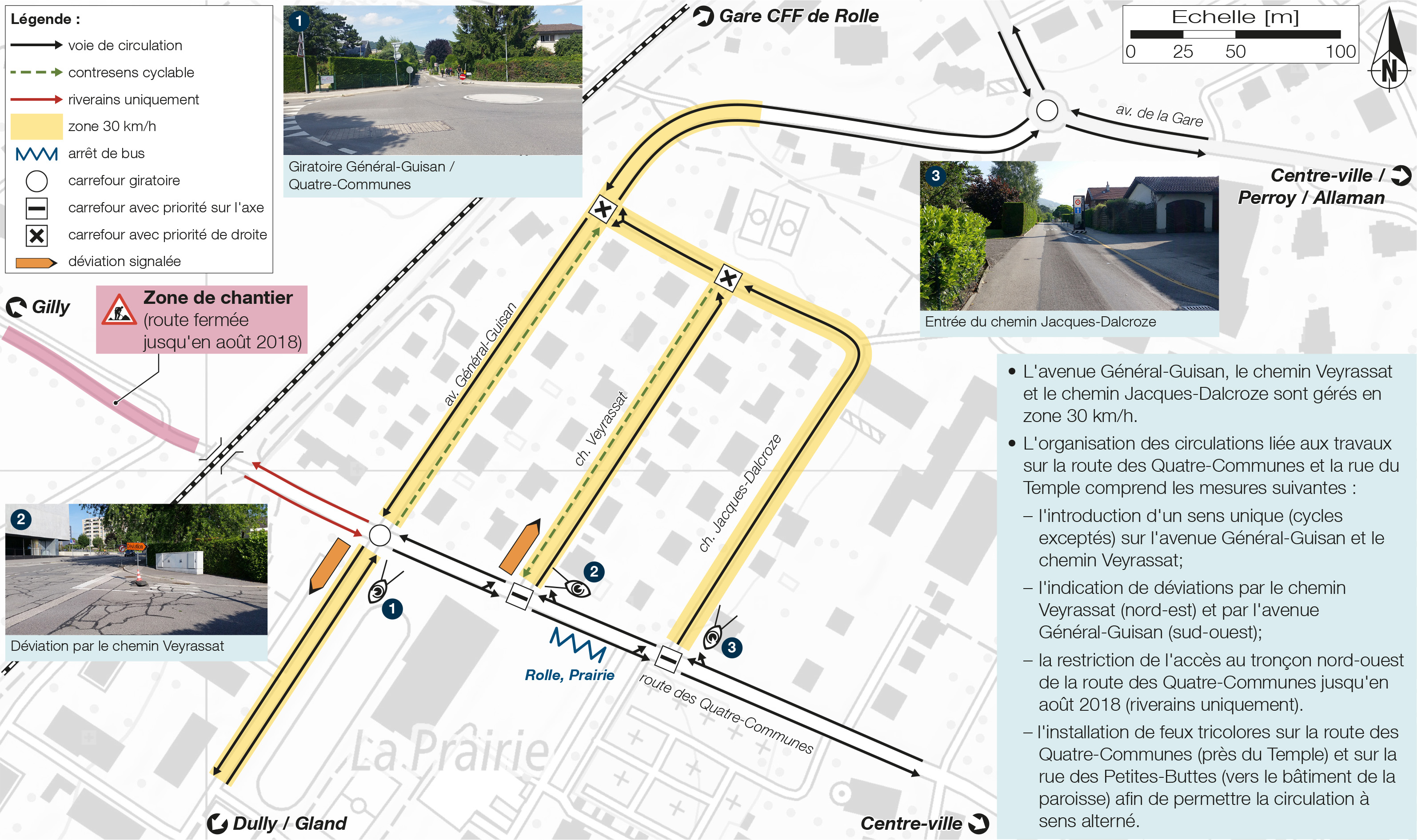 Réorganisation des circulations dans le secteur Général-Guisan / Veyrassat / Jaques-Dalcroze