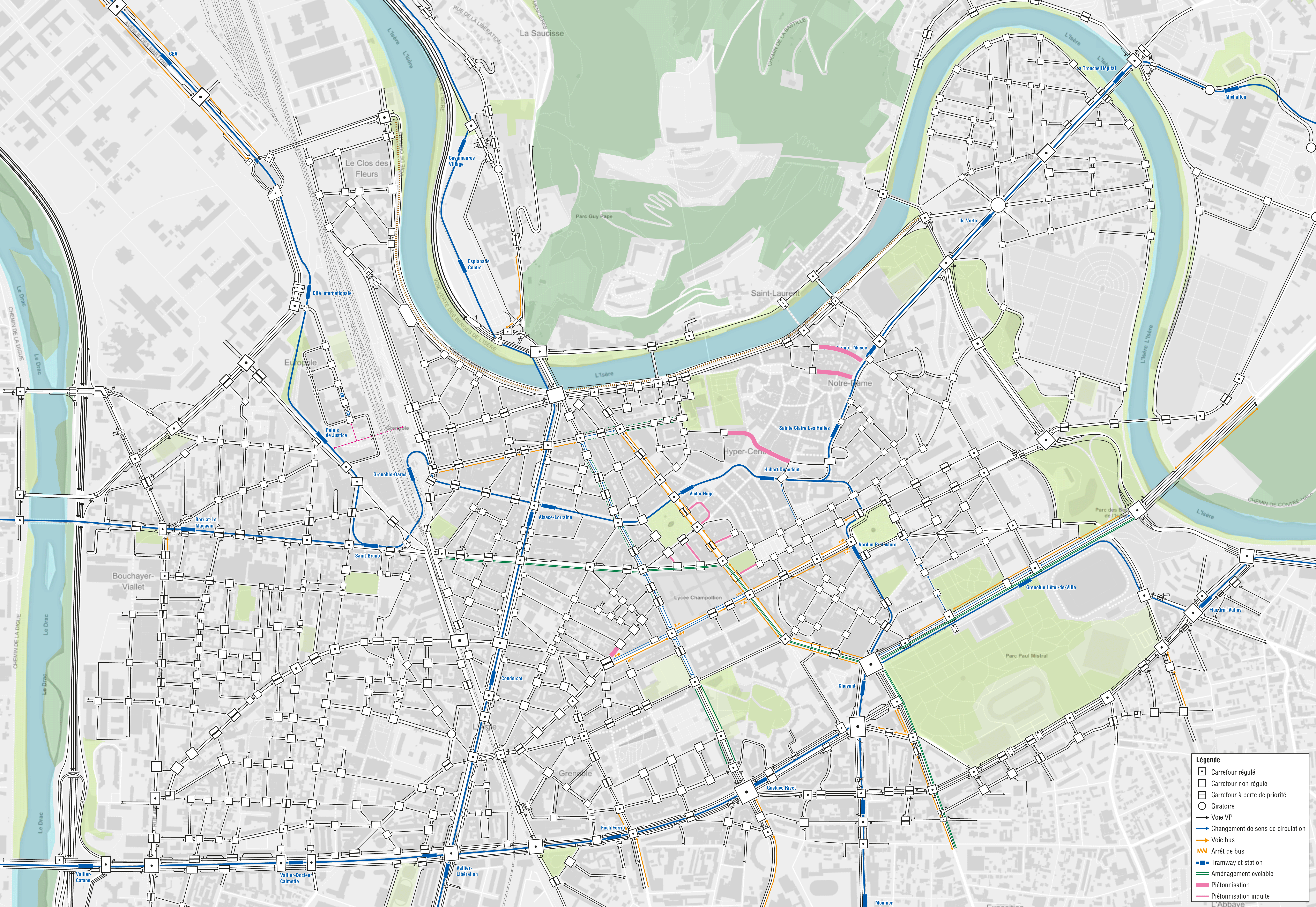 Plan de circulation du centre-ville